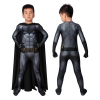 Kids Batman Costume Bruce Wayne Batman V Superman Dawn Of Justice Cosplay Jumpsuit With Cloak  